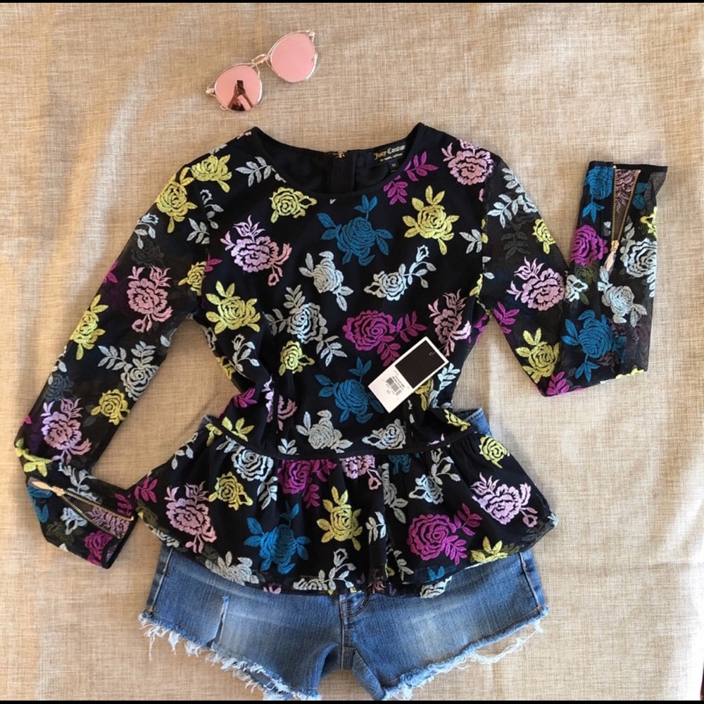 Juicy couture Long sleeve lace , NEW with tags